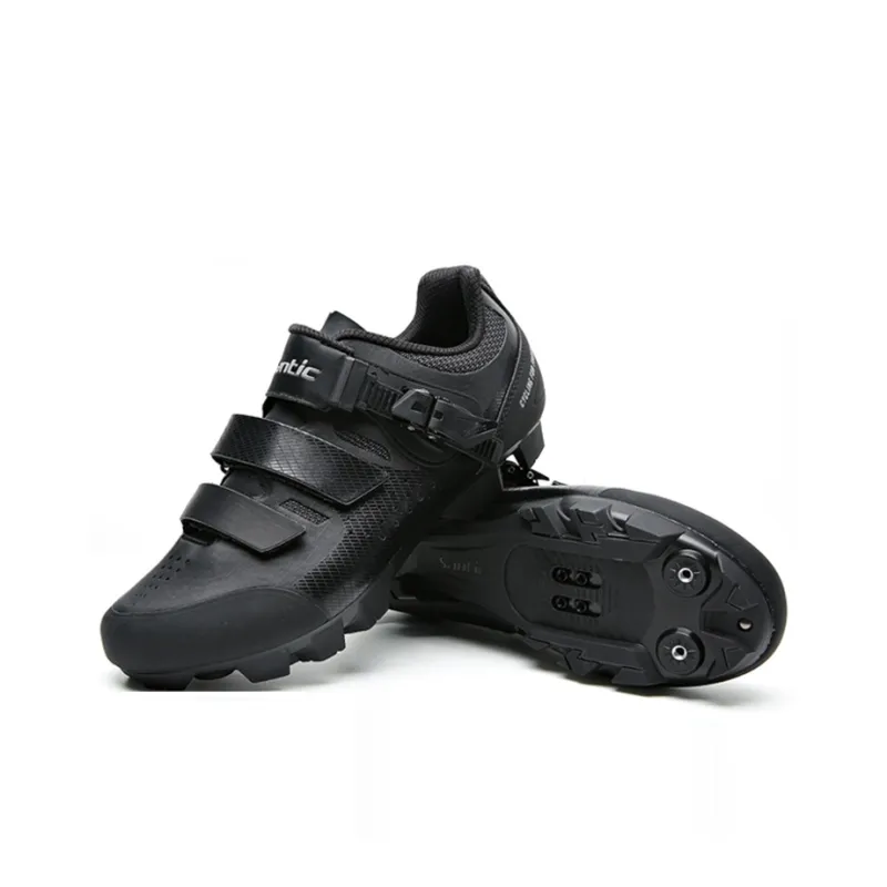 SANTIC Anti Slip Wear Resistant Low Top Cycling Shoes Unisex Black Battlefield-2