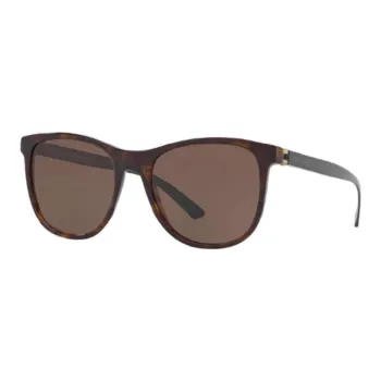 BVLGARI Plate Frame Square Sunglasses Unisex Brown