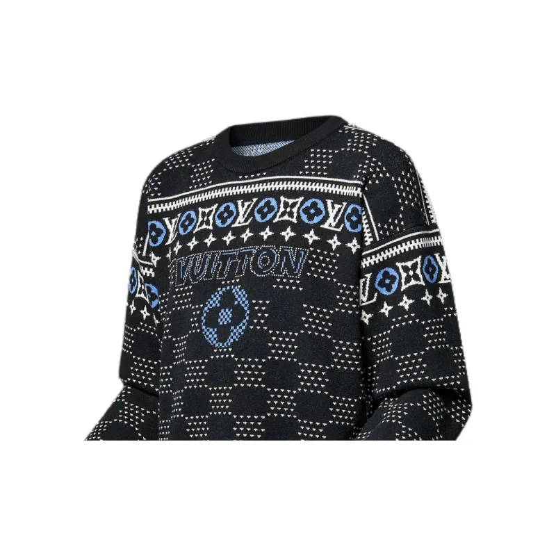 LOUIS VUITTON Jacquard Wool Pullover-3