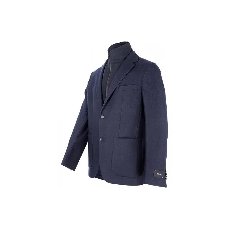 Zegna FW21 Business Suit Coat Men's Dark Blue-3