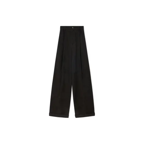 LOEWE Leather Pants Women's Black