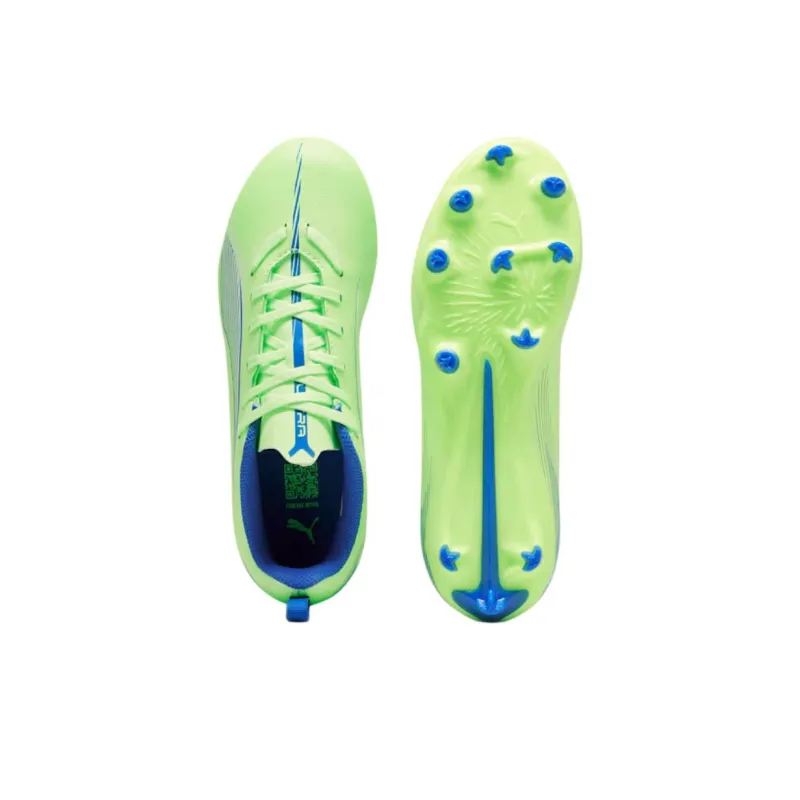 PUMA Anti Slip Wear Resistant Low Top Kids' Soccer Shoes Green Blue Kids'-3