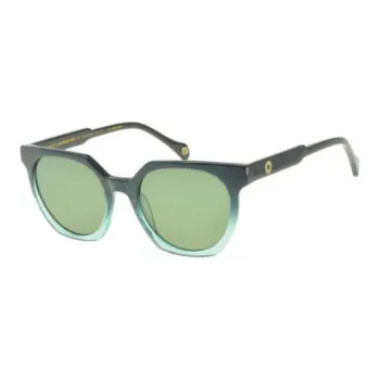 INES DE LA FRESSANGE Oval Sunglasses Unisex Green