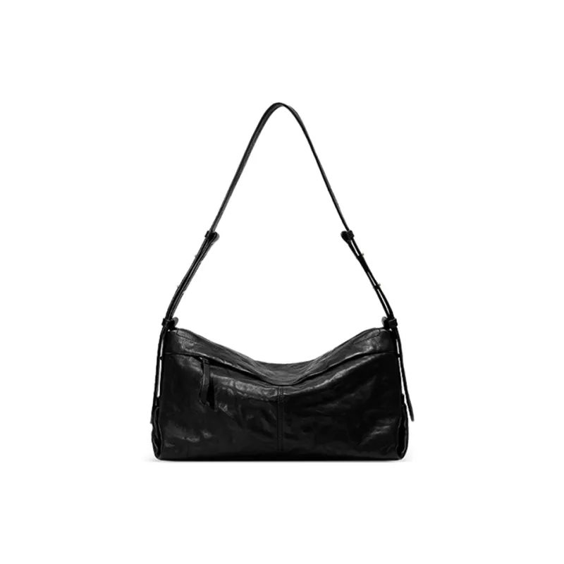 BAGTREE Imported Top Grain Vegetable Tanned Genuine Leather Pillow Shoulder Bag Regular Unisex Multicolor-22