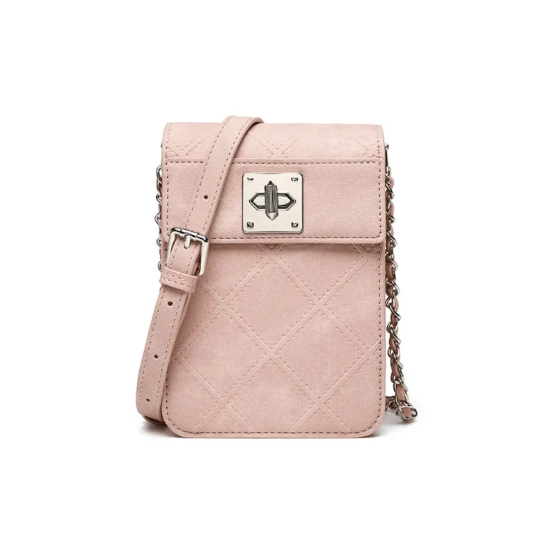 NIUMJ PU Cell Phone Pouch Regular Women's Blue/Pink/White/Black-5