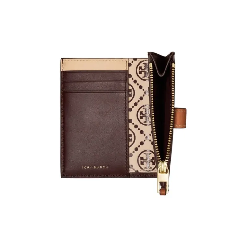 TORY BURCH T Monogram Leather Wallet Women's Chestnut-2