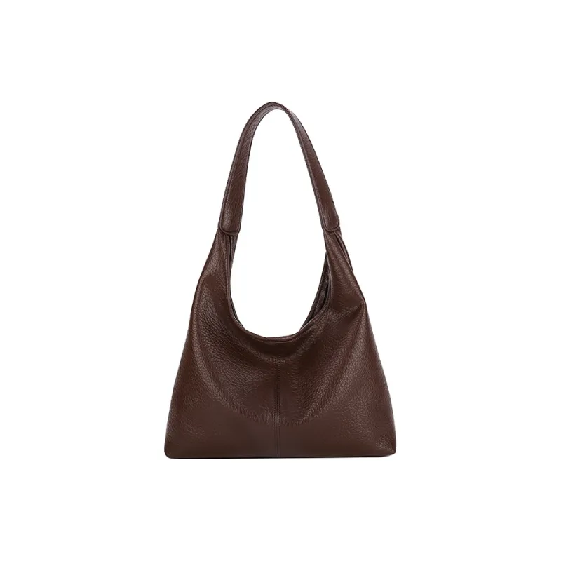 Ji Reminiscence PU Shoulder Bag Women's Black/Khaki/Coffee/Brown-7