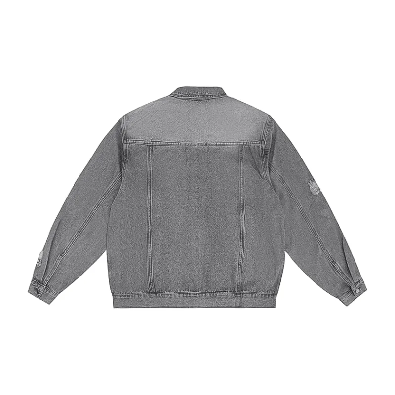 FDR Denim Jacket Unisex Gray White-1