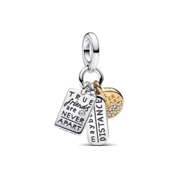 Pandora 925 Sterling Silver Pendants Women's Silver/Gold