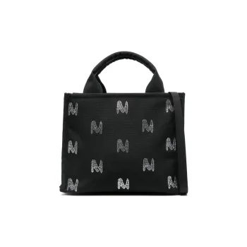 MSGM Crystal embellished Logo Tote Bag