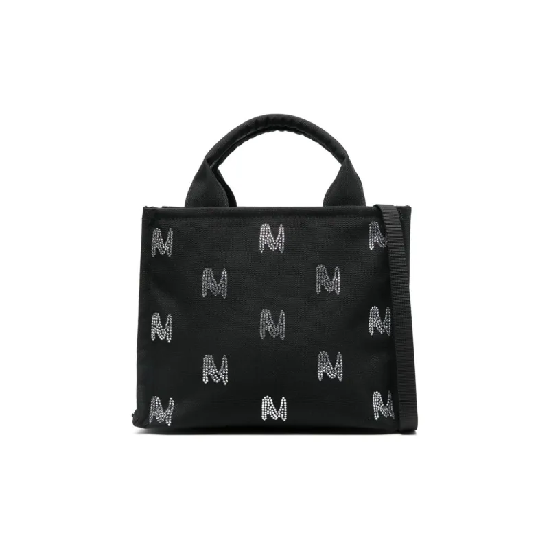 MSGM Crystal embellished Logo Tote Bag-0