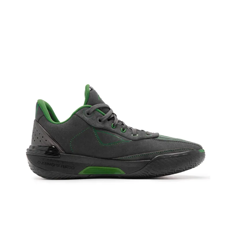 QIAODAN FE2.0 Basketball Shoes Men Low Top Lightning Gray Lotus Leaf Green-1