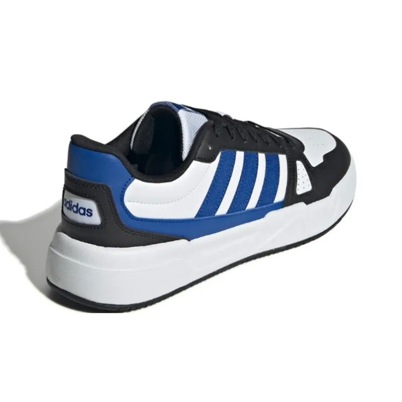 Adidas Anti Slip Wear Resistant Low Top Skateboard Shoes Unisex White Blue-3