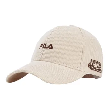 FILA Polyester Baseball Caps Unisex Wood Gray Khaki