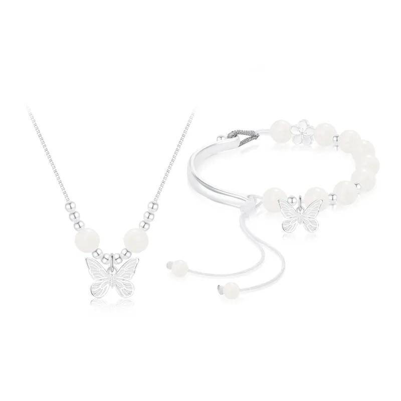 Cuz Strange Intention White Jade Bodhi Bracelets Women's-0