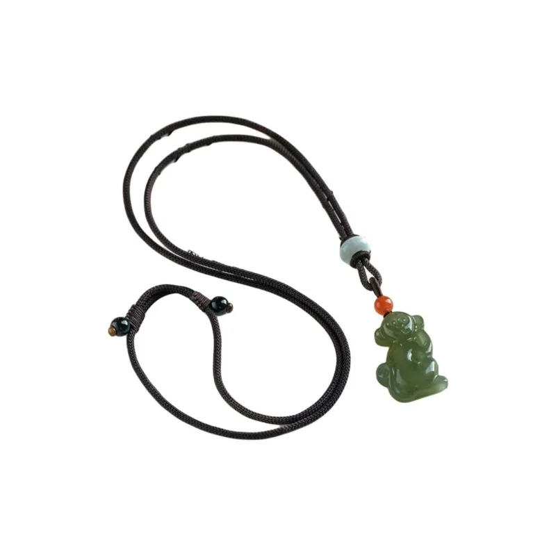 Andaozi Hetian Jade Necklaces Green Jade Unisex-0