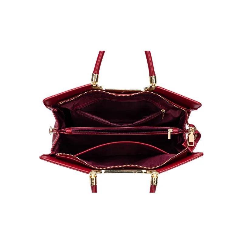 PAYOT Microfiber Synthetic Leather Wedding Bag Shoulder Bag Crossbody Bag Handbag Regular Women's Burgundy-2