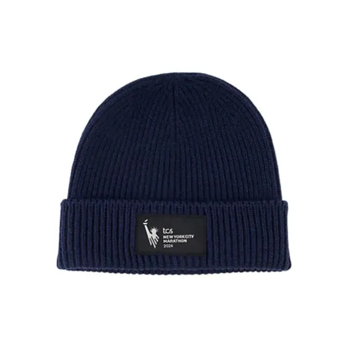 New Balance Acrylic Knitted Fabric Beanies Men's Marine Blue