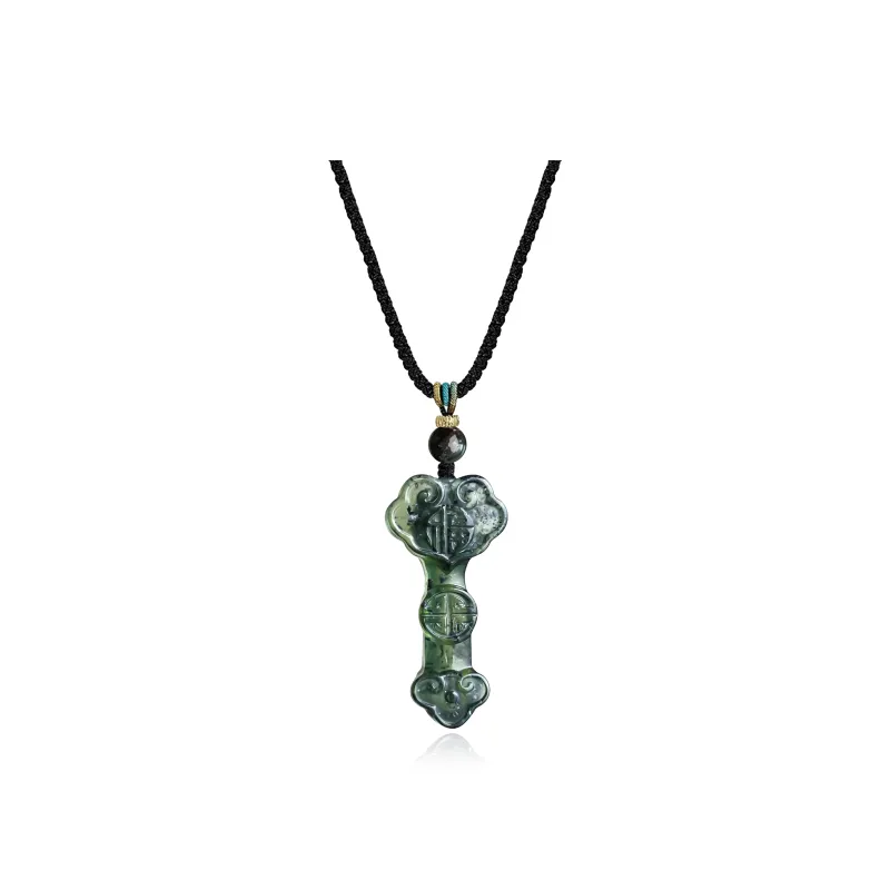 Tang Zhi Serpentine Jade Necklaces Unisex-0