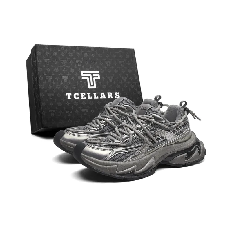 TCELLARS Cushioning Abrasion Resistant Support Balance Height Increasing Low Top Chunky Sneakers Unisex-5