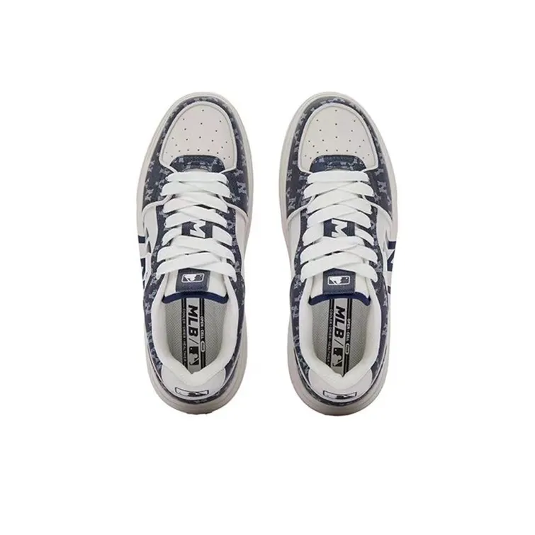 MLB Chunky Liner Coverage Anti Slip And Wear Resistant Low Top Skateboard Shoes Unisex Marine Blue-3
