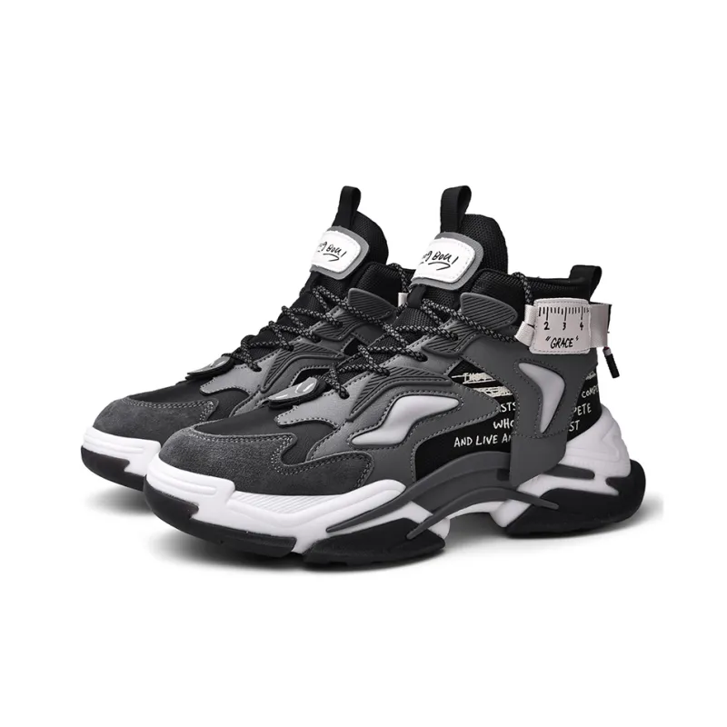 AMICNIEGD Height Increasing Slip Resistant High Top Chunky Sneakers Men's-7