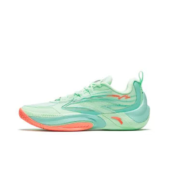 Anta Instant 1 V2 Fresh Green Orange Cushioning Wear Resistant Low Top Basketball Shoes Men's Green Orange