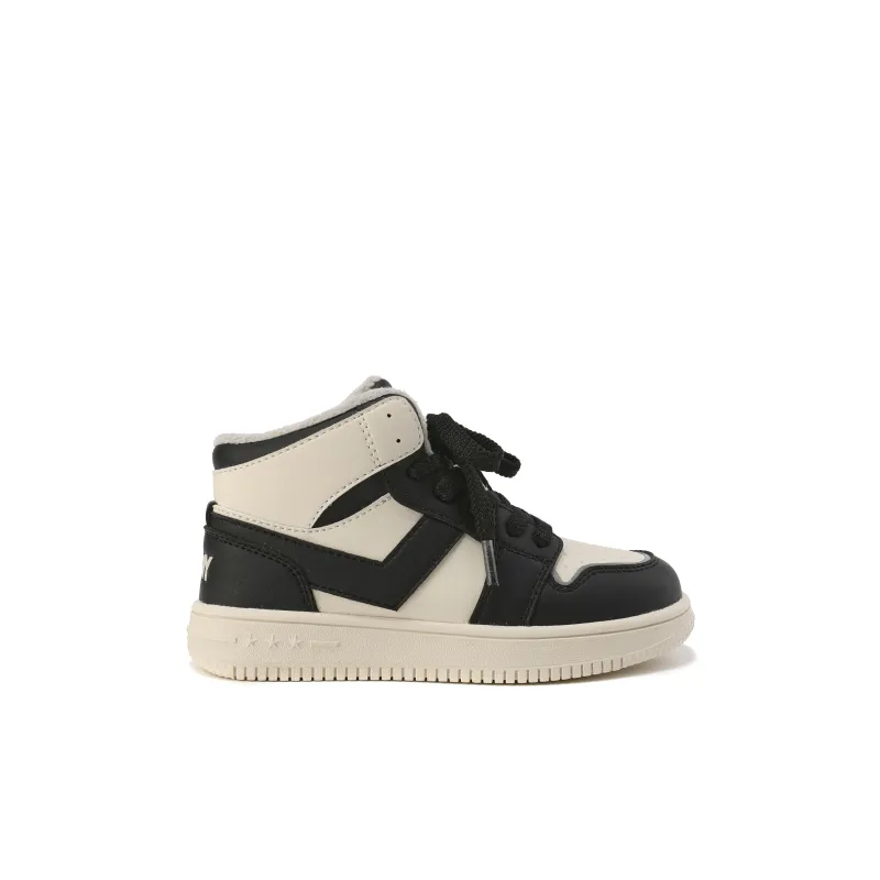 PONY Warm Kids Lifestyle Shoes Black Beige Kids'-1