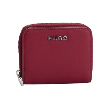 HUGO BOSS Artificial Leather Wallet Small Size Women's Red