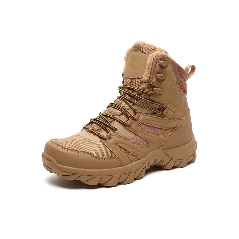 Wooden Rabbit Thermal Abrasion Resistant Cushioning Height Increasing Slip Resistant Short Outdoor Boots Men's-1