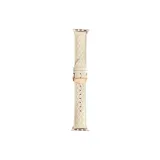 Apple Diamond Pattern Genuine Leather Folding Clasp ~ Starlight