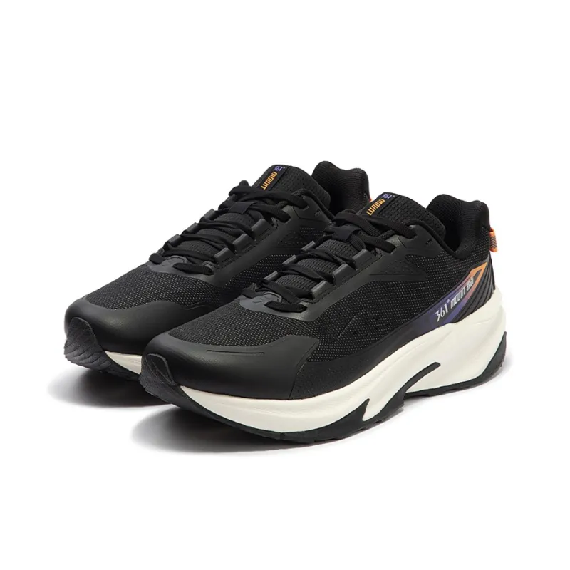 361° Cushioning Anti-Slip And Wear-Resistant Low-Top Casual Running Shoes Men's Black Orange-2