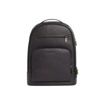 COACH Litchi Grain Leather Backpack Tubas Men's Graphite