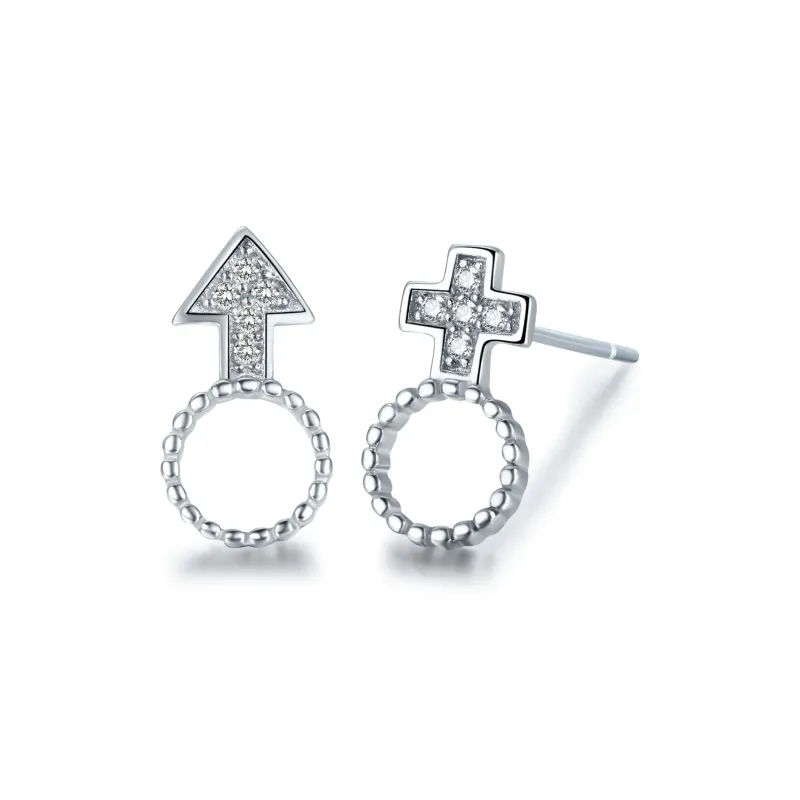 PEARL QUEEN S925 Silver Stud Earrings Women's-33