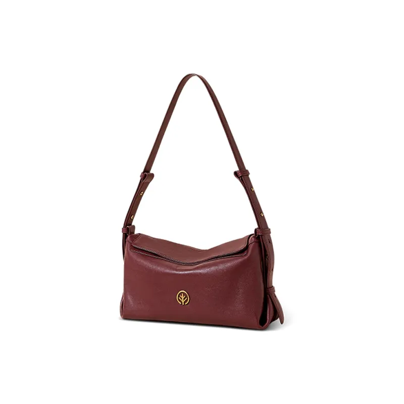 BAGTREE Imported Top Grain Vegetable Tanned Genuine Leather Pillow Shoulder Bag Regular Unisex Multicolor-35