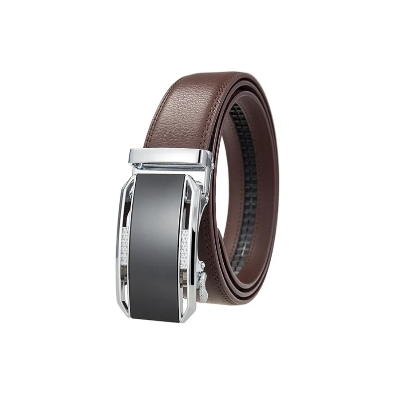 Yalu Cow Split Leather Leather Belts Men's Width  3.5cm Gift Box Sets-4