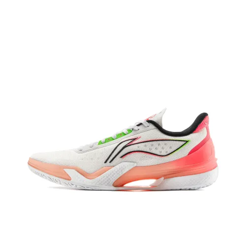 LINING Knife 5 Basketball Shoes Men Low-Top Pink/White