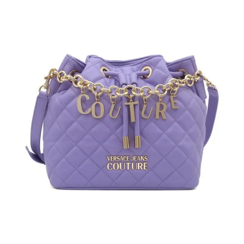 VERSACE JEANS COUTURE Polyurethane Bucket Bag, Shoulder Bag, Crossbody Bag Regular Women's Purple-2