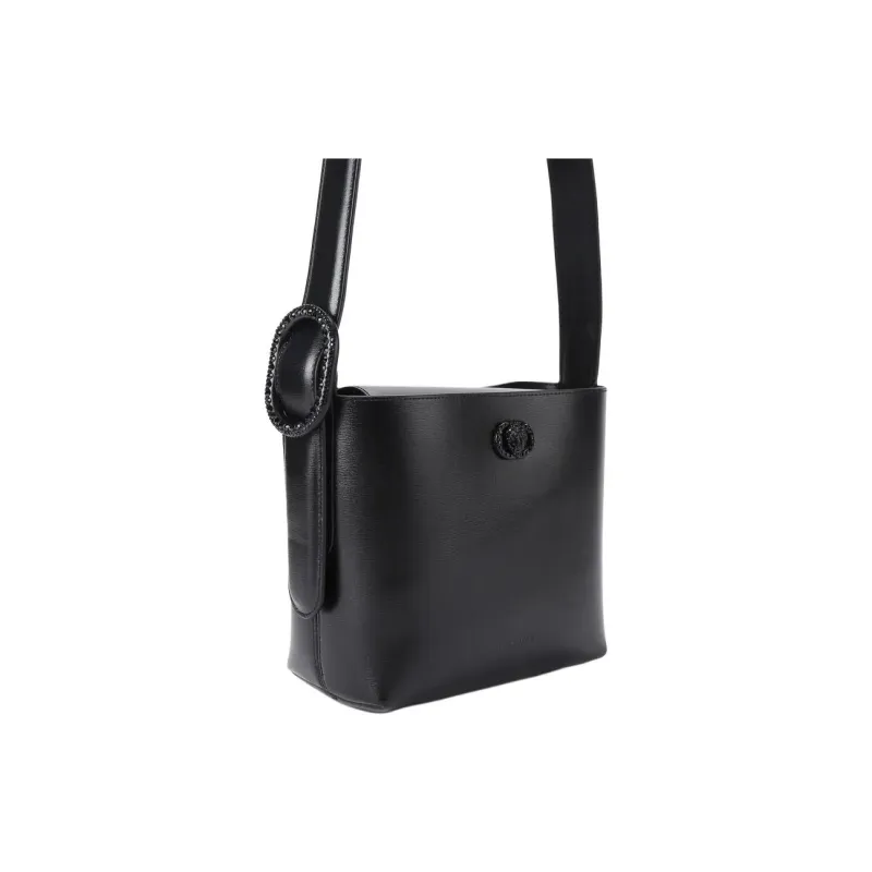 Kurt Geiger London Leather Bucket Bag Handbag Shoulder Bag Small Size Women's Black-1