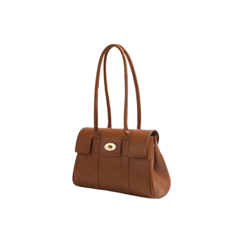 HACIN Synthetic Leather Handbags Shoulder Bags Regular Women's Brown-1
