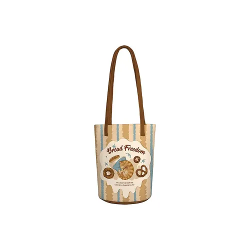 AOSONG Suede Tech Fabric Shoulder Bag Unisex Brown/Yellow/Blue