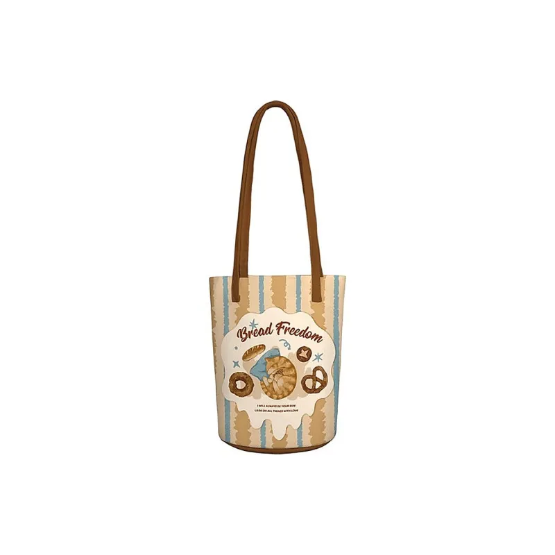 AOSONG Suede Tech Fabric Shoulder Bag Unisex Brown/Yellow/Blue-0