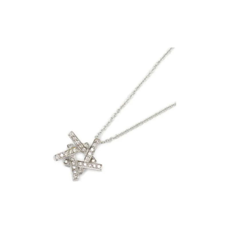 TIFFANY & CO. X Frank Gehry 2010s 18kt White Gold Axis Diamond Necklace-1