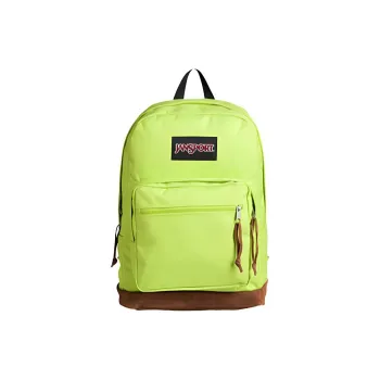 JanSport Polyester Backpack Medium Size Unisex Neon Green