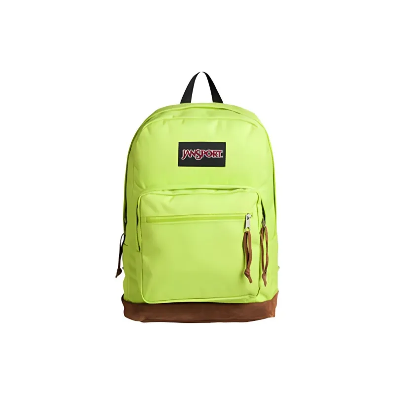 JanSport Polyester Backpack Medium Size Unisex Neon Green-0