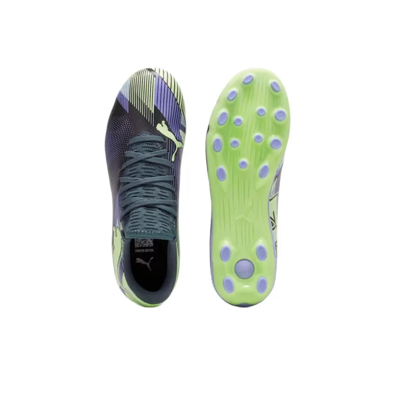 PUMA FUTURE 7 PLAY Anti Slip Wear Resistant Low Top Kids' Soccer Shoes Purple Kids'-3