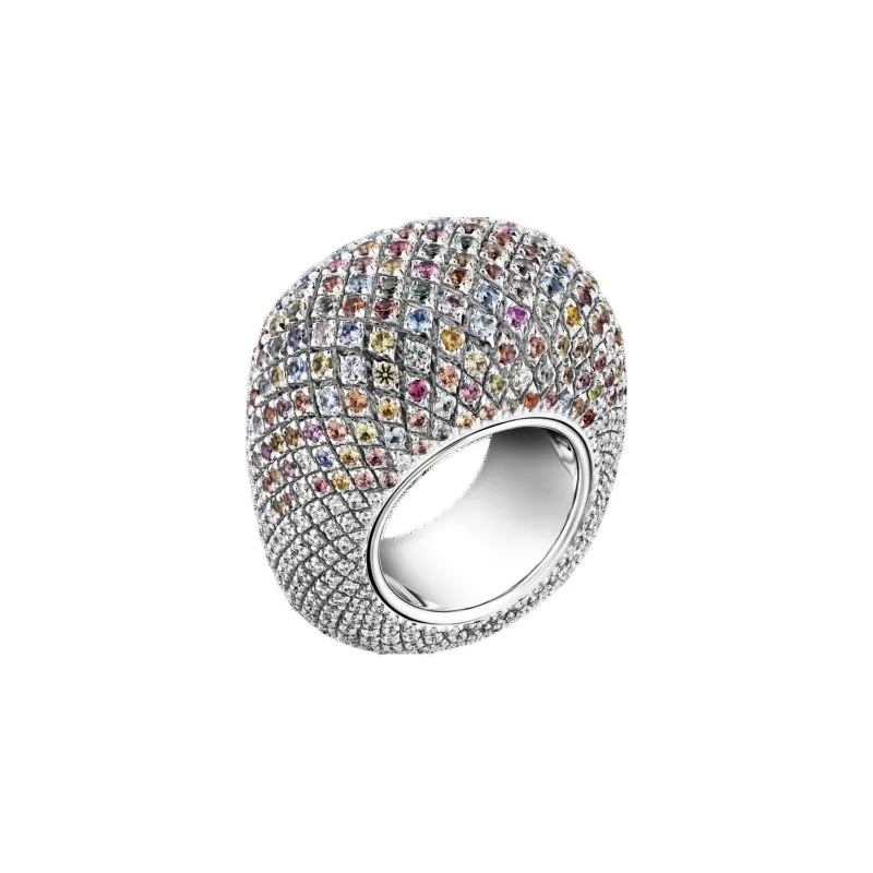 CARTIER White Gold Diamond Sapphire Rings Unisex Silver-0