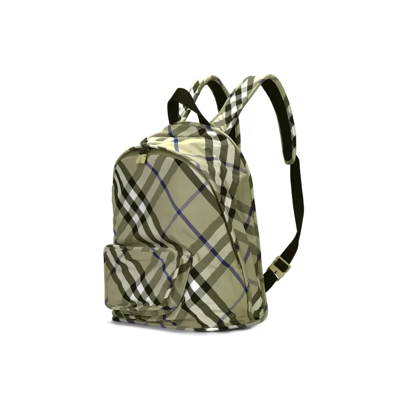Burberry Shield Polyamide Backpack Men's Moss Green-3