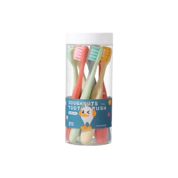 CHENYISHENG Kids Soft Fur Toothbrushes Interdental Cleaning Tongue Scraping Gum Massage 8 Pieces Per Barrel