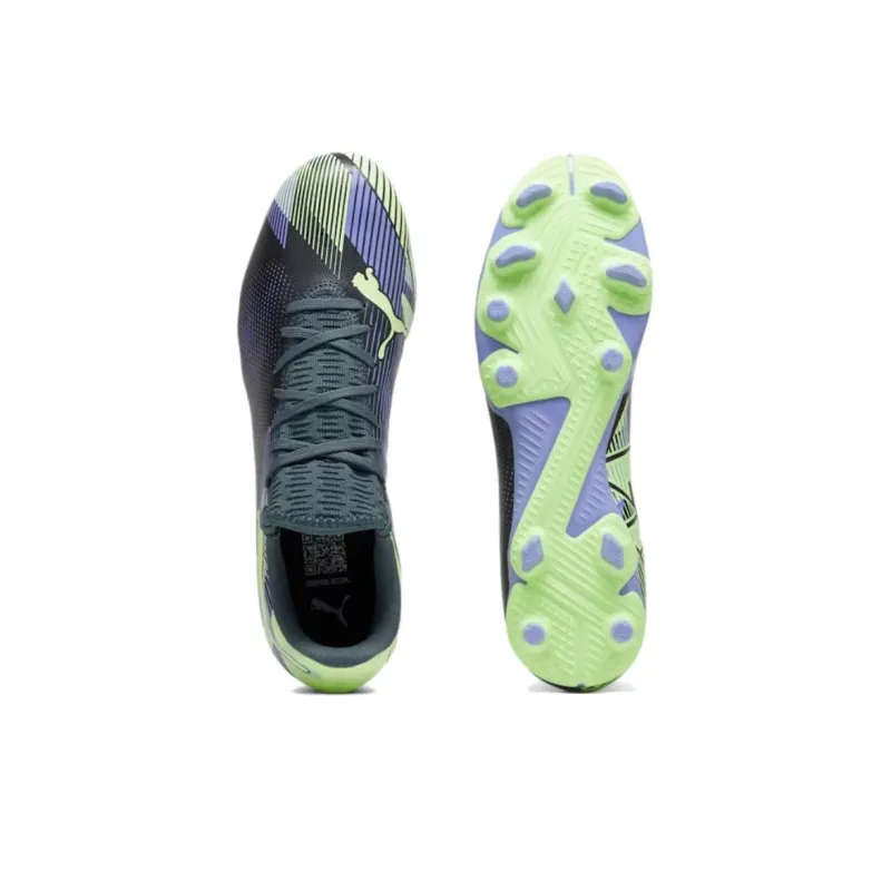 PUMA FUTURE 7 PLAY Artificial Ground Anti Slip Wear Resistant Soccer Shoes Men's Gray Purple Green-3